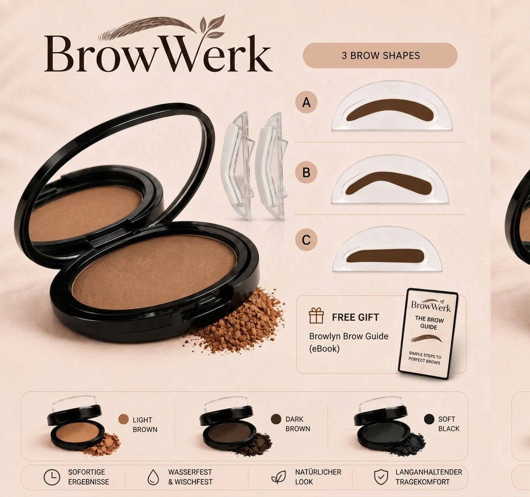 Brow Werk™ | Augenbrauen-Stempelset Volle & natürliche Augenbrauen in Sekunden