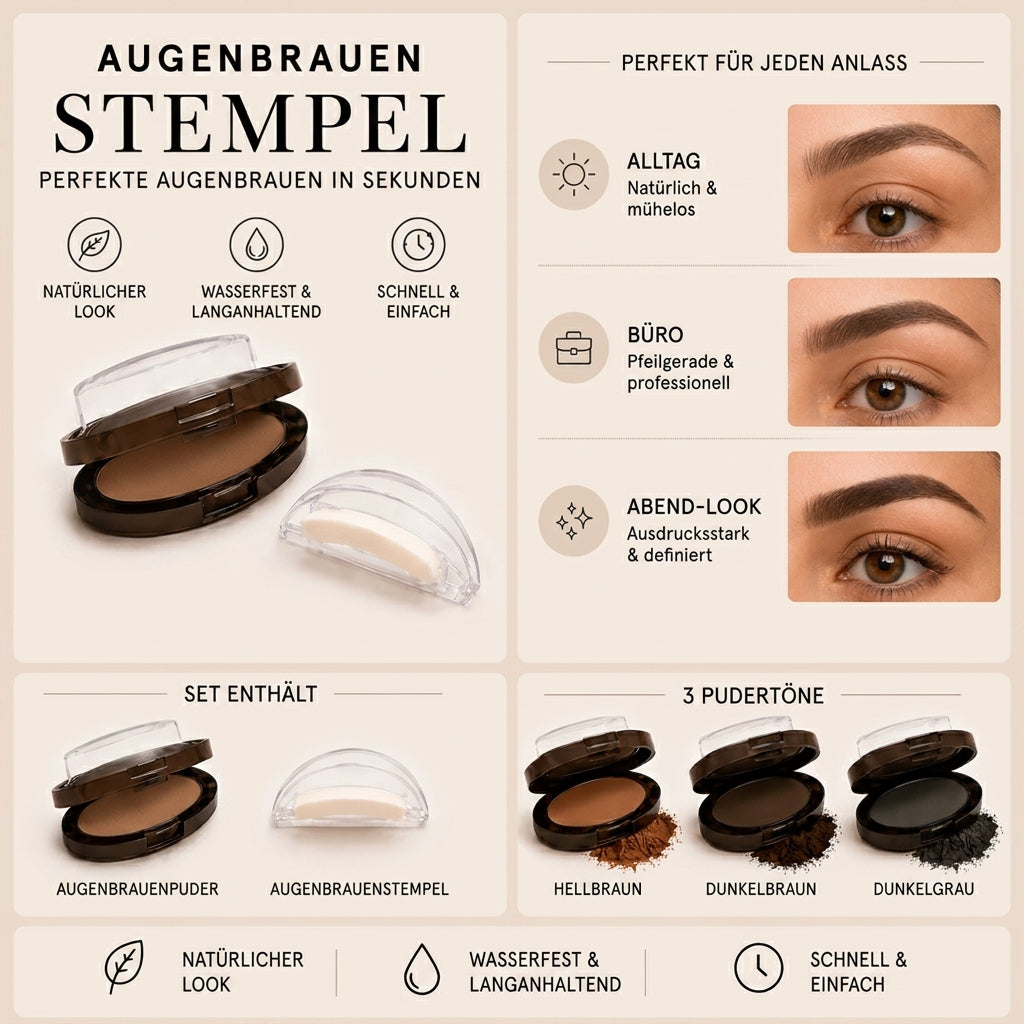 Brow Werk™ | Augenbrauen-Stempelset Volle & natürliche Augenbrauen in Sekunden